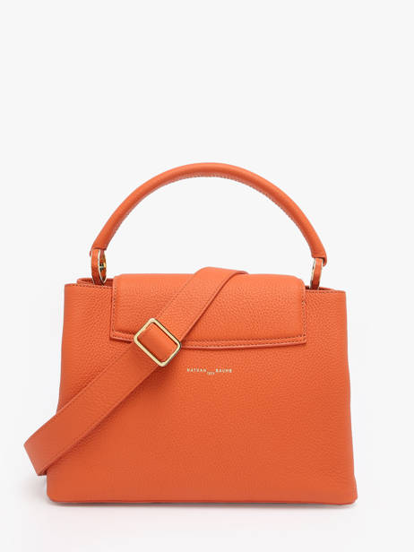 Leather Magnolia Top-handle Bag Nathan baume Orange eden 3 other view 4