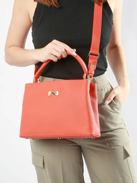 Leather Magnolia Top-handle Bag Nathan baume Orange eden 3 other view 1