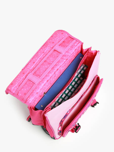 2-compartment Satchel Snowball Pink butterfly 46438 other view 3