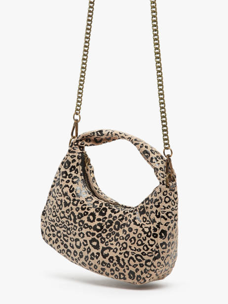 Crossbody Bag Velvet Leopardo Leather Milano Beige velvet leopardo VL24113 other view 2