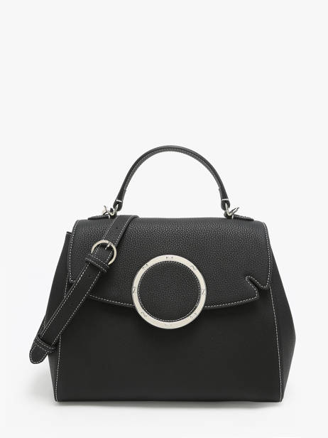 Sac Porté Main Ginkgo Cuir Nathan baume Noir ginkgo 1