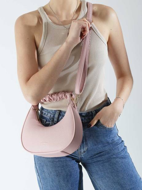 Sac Bandoulière Grained Miniprix Rose grained A9108 vue secondaire 1