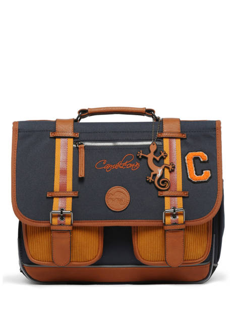 Cartable Enfant 2 Compartiments Cameleon Bleu vintage urban CA38 vue secondaire 7