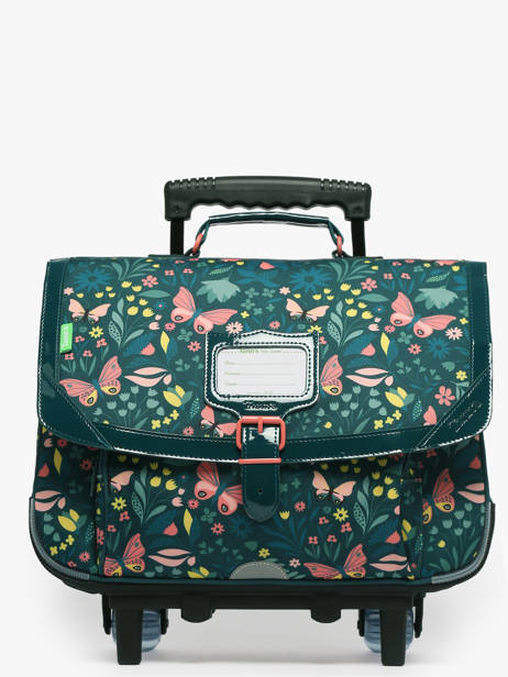 Cartable à Roulettes 2 Compartiments Tann's Vert les fantaisies f 42266