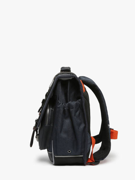 Satchel For Kids 2 Compartments Cameleon Blue vintage urban CA35 other view 2