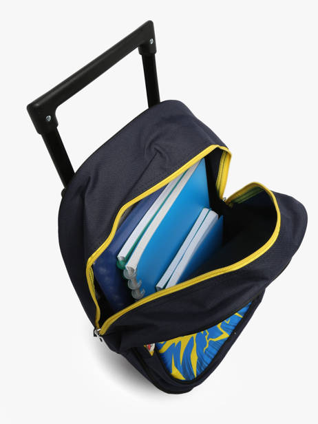 1 Compartment Wheeled Schoolbag Pokemon Blue pikachu eclair 25IK204R other view 3