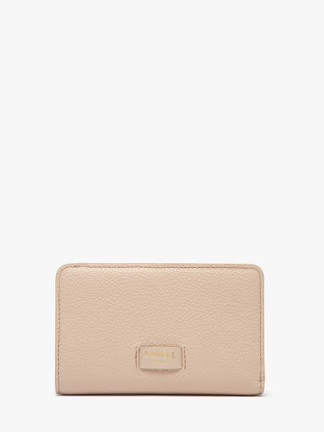 Compact Leather Ninon Zip Wallet Lancel Beige ninon A11123