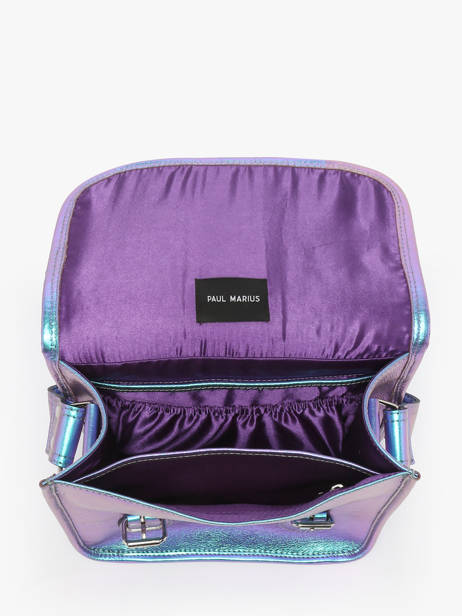 Leather La Sacoche Scarabee Crossbody Bag Paul marius Blue scarabee SACOSSCA other view 3