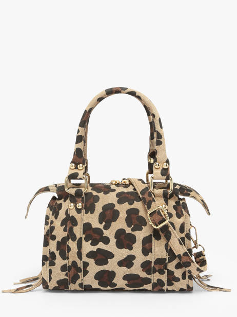 Sac Bandoulière Velvet Leopardo Cuir Milano Beige velvet leopardo VL24093 vue secondaire 4