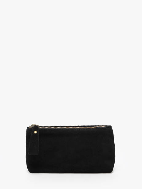 Pouch Leather Milano Black velvet VE22114