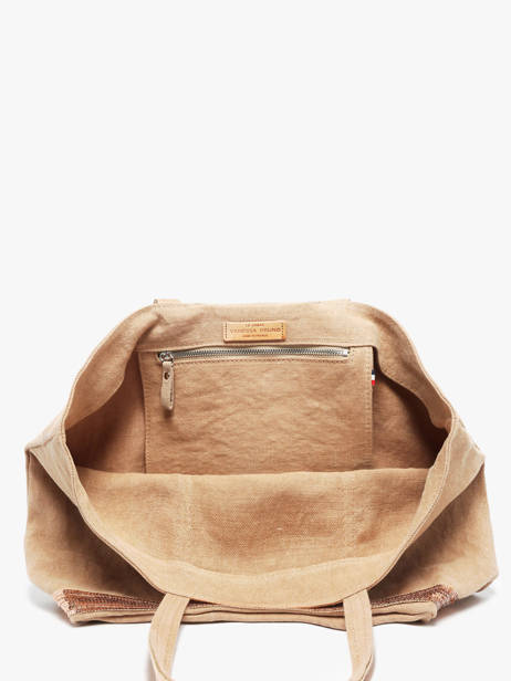 Large Le Cabas Tote Bag Linnen Sequins Vanessa bruno Beige cabas lin 31V40315 other view 3