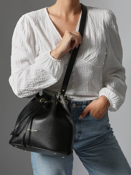 Sac Bandoulière Alba Double Cuir Lancaster Noir alba double 81 vue secondaire 1