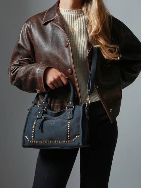 Sac Bandoulière Houston Cuir Basilic pepper Bleu houston BHOU72 vue secondaire 1