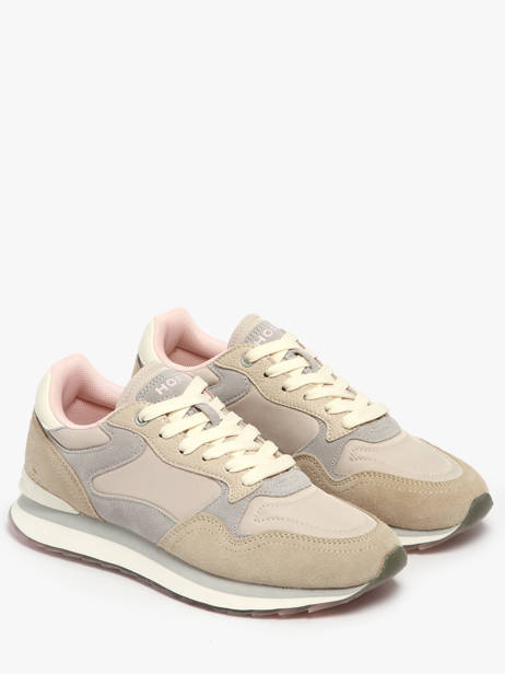 Sneakers City Antibes In Leather Hoff Beige women 12402001 other view 2