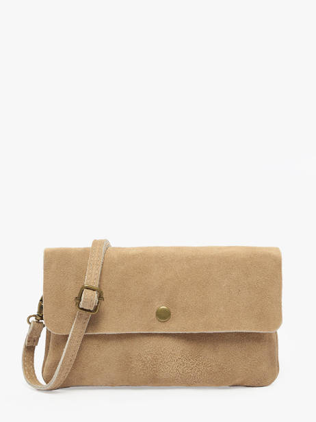 Shoulder Bag Velvet Leather Milano Beige velvet VE23067