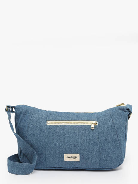 Recycled Cotton Mini Charlot Crossbody Bag Rivedroite Blue timeless MCHARTIM