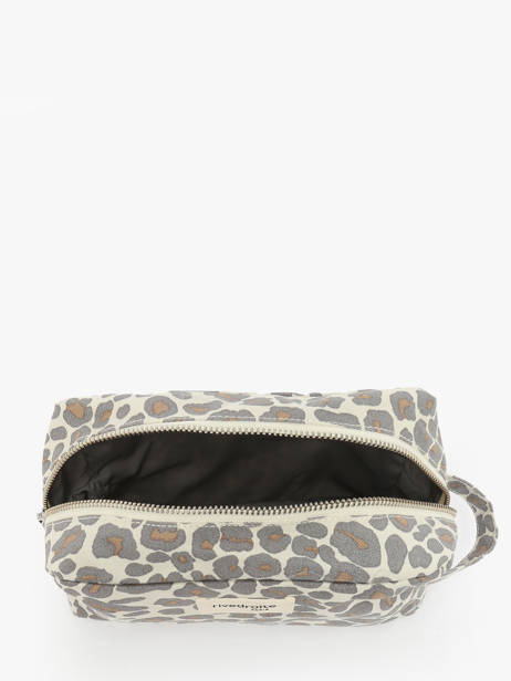 Recycled Cotton Tournelles Xl Zipped Pouch Rivedroite Gray into the wild TOURNINT other view 1