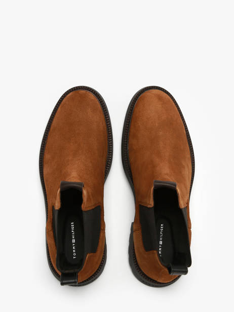 Chelsea Boots In Leather Tommy hilfiger Brown men 5592GVQ other view 3