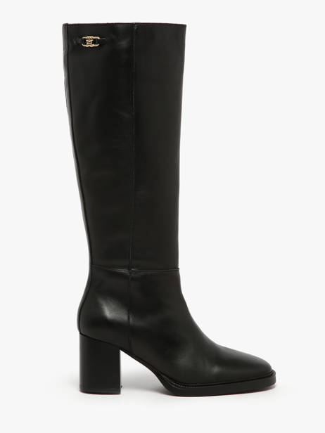Heeled Boots In Leather Tommy hilfiger Black women 8865BDS