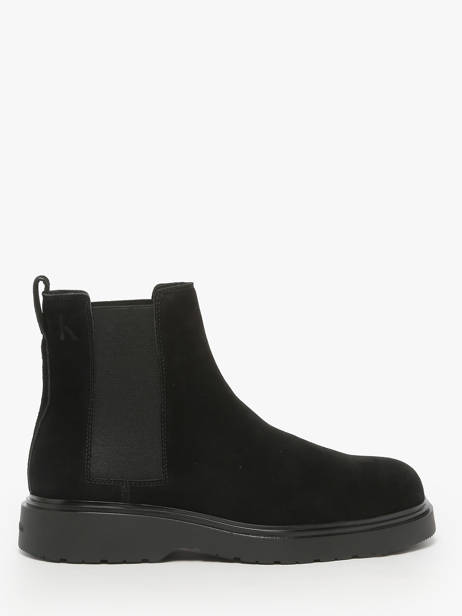 Sneakers In Leather Calvin klein jeans Black men YM01372