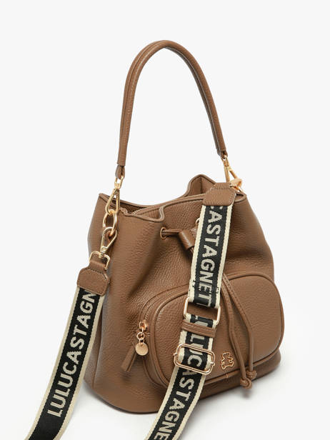 Shoulder Bag Pocket Lulu castagnette Brown pocket ZAID other view 2