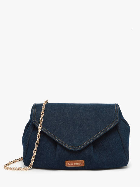 Medium Le Suzon Denim Brut Crossbody Bag Paul marius Blue denim brut SUZM2DEB