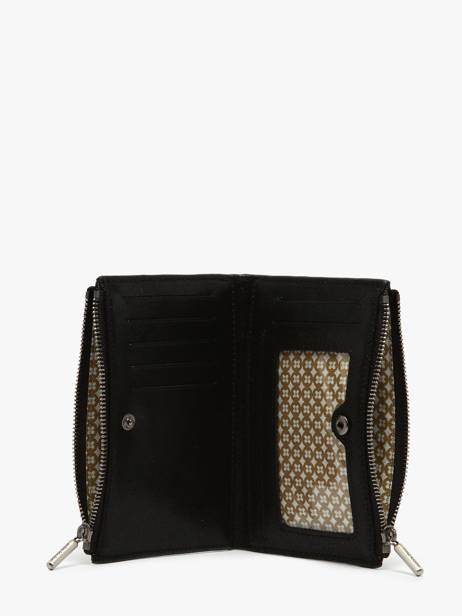Wallet Leather Mila louise Black vintage 3576E other view 1