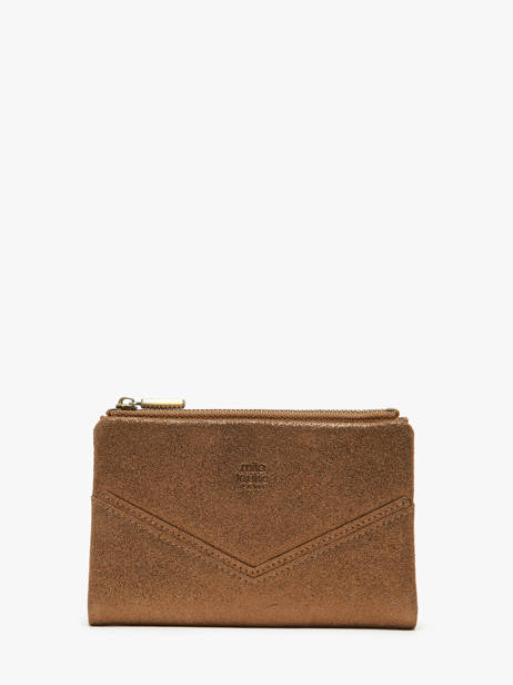 Wallet Leather Mila louise Brown vintage 3760X