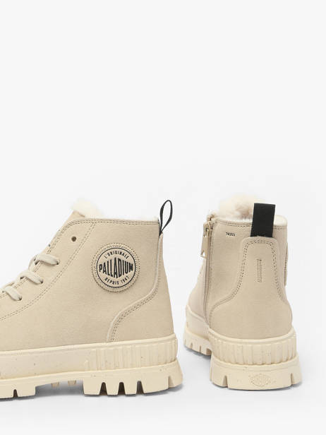 Boots In Leather Palladium Beige women 74353210 other view 3