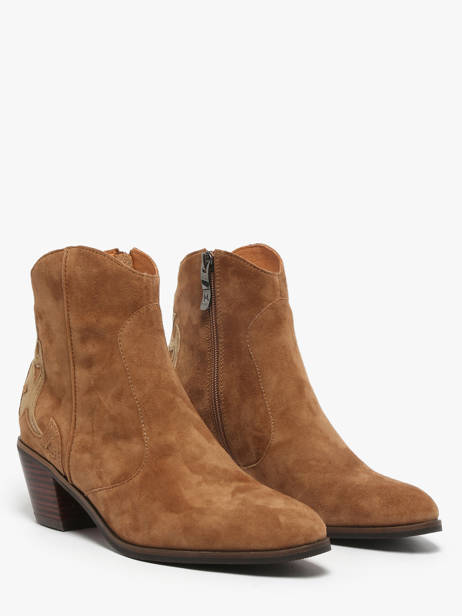 Bottines à Talon En Cuir Mam'zelle Marron women CSGGF41 vue secondaire 2