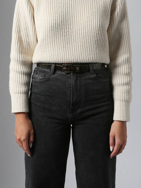 Ceinture Tommy hilfiger Marron th libre AW17975 vue secondaire 1