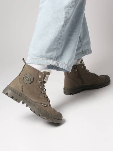 Boots In Leather Palladium Green women 95982281 other view 1