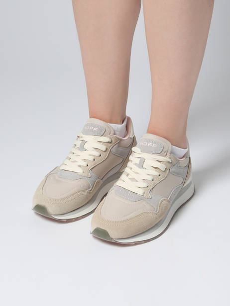 Sneakers City Antibes In Leather Hoff Beige women 12402001 other view 1