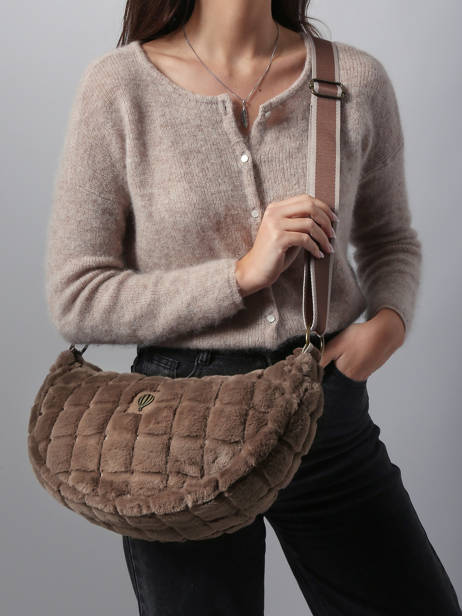 Shoulder Bag Quadri Le voyage en panier Brown quadri AHP269 other view 1