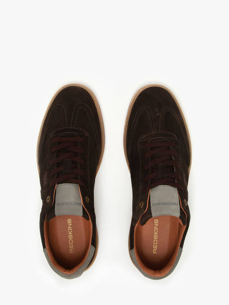 Sneakers Quadra In Leather Redskins Brown men QUADRA other view 3