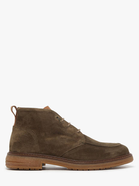 Bottines En Cuir Solex Vert men S3808