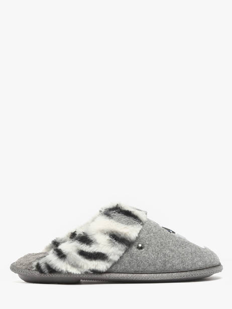 Slippers Isotoner Gray women 97357 other view 3