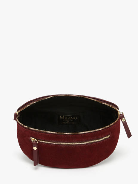 Sac Banane Milano Rouge velvet caviar VC24111 vue secondaire 3