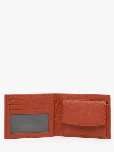 Wallet Leather Yves renard Orange foulonne 2307 other view 1