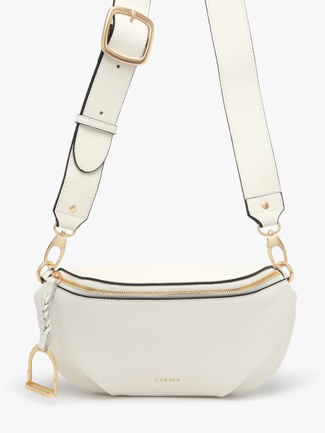 Sac Banane Torsade Cuir Etrier Blanc torsade ETOS022M vue secondaire 1