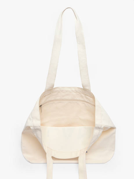 Sac Porté épaule Tote Bag 3 Lines Coton Lancaster Beige tote bag 3 lines 6 vue secondaire 3