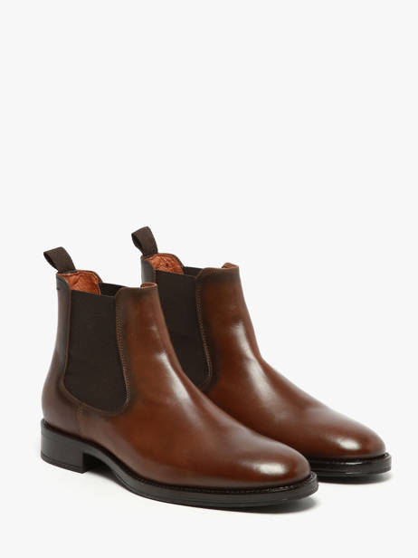 Chelsea Boots En Cuir Kost Marron men B vue secondaire 1