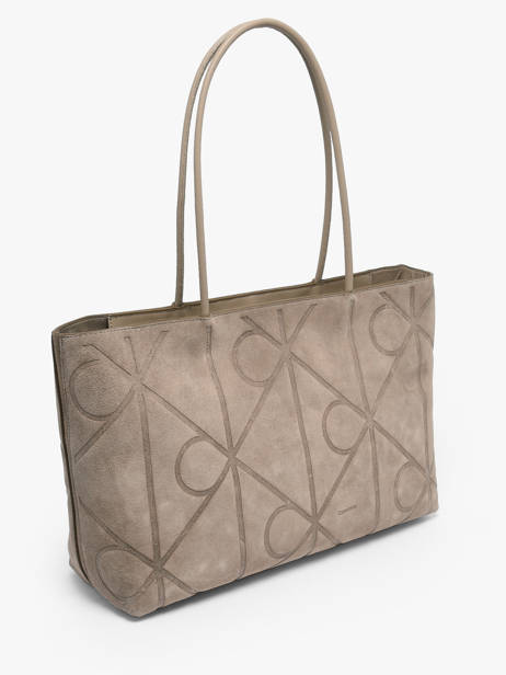 Sac Porté épaule Embossed Emblem Aspect Daim Calvin klein jeans Beige embossed emblem 4F3334G vue secondaire 1