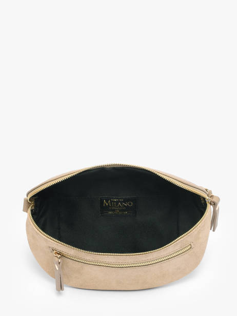 Sac Banane Cuir Milano Beige velvet caviar VC24111 vue secondaire 3