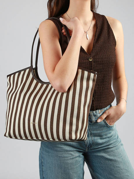 Sac Porté épaule Rayure Nat et nin Marron rayure RY vue secondaire 1