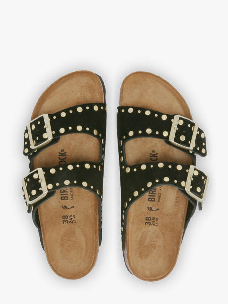 Mules Arizona Rivet En Cuir Birkenstock Noir women 1030348 vue secondaire 3