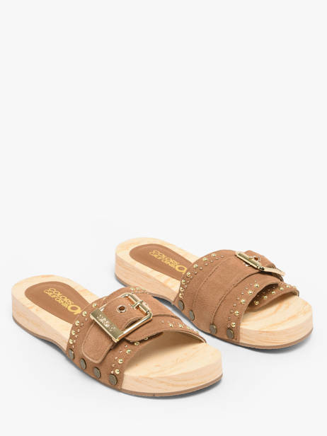 Mules En Cuir Colors of california Marron women HCBAYL05 vue secondaire 1